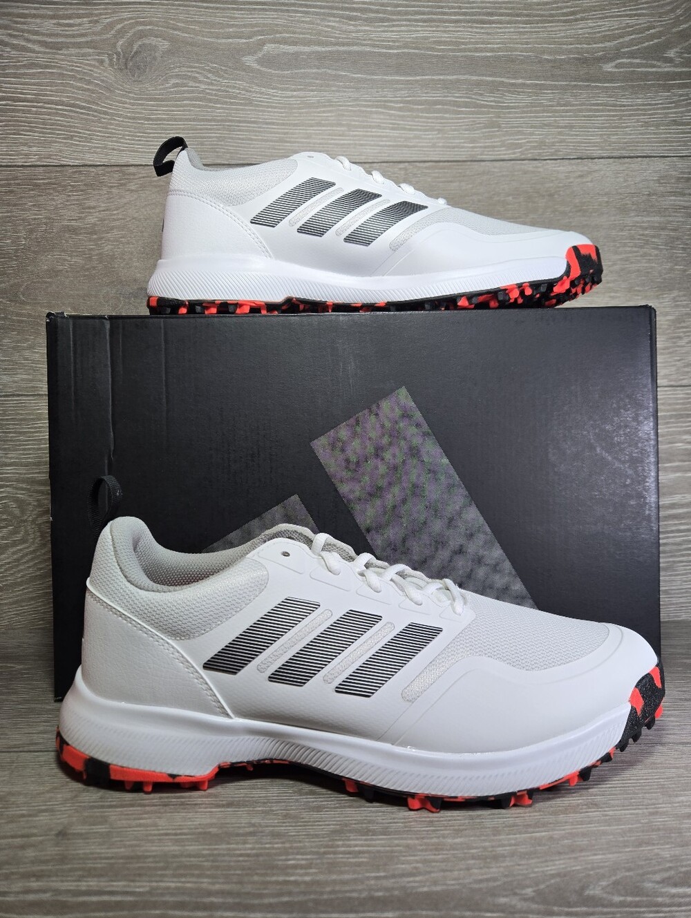 Adidas Golf Shoes Tech Response SL 3 Spikeless White Red GV6894 Mens Size 9 New